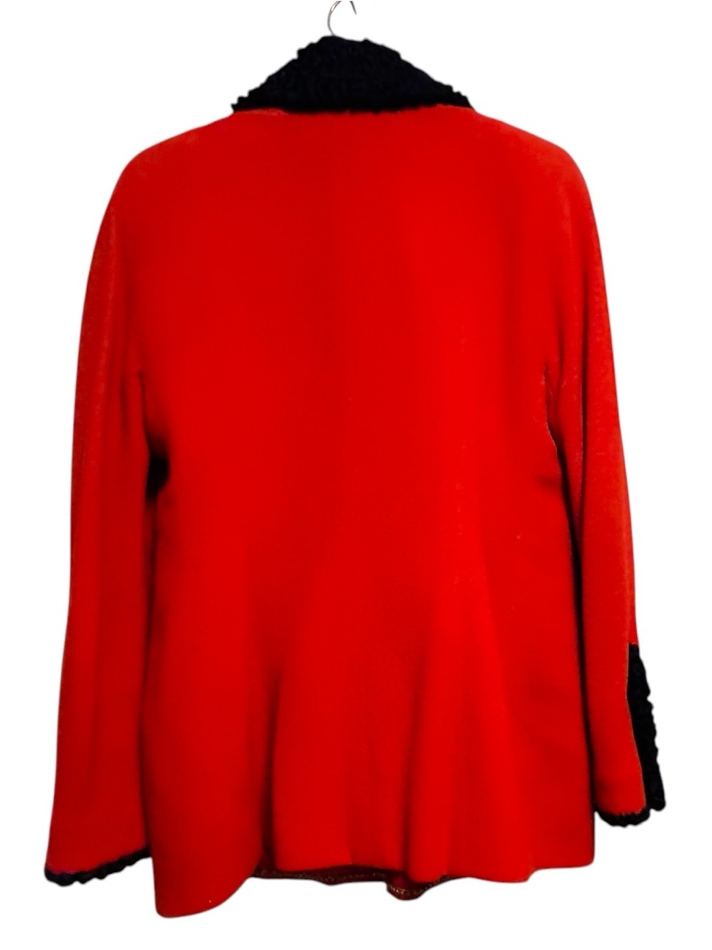 CHANEL 2 HAUTE COUTURE Piece Red & Black Dress with Jacket Suit Ensemble FW 1986 - Picture 5 of 16